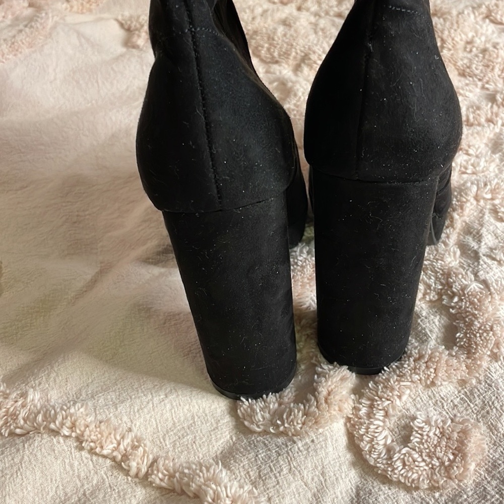 Thigh High Platform High Heel Laced Boots - Picture 7 of 15